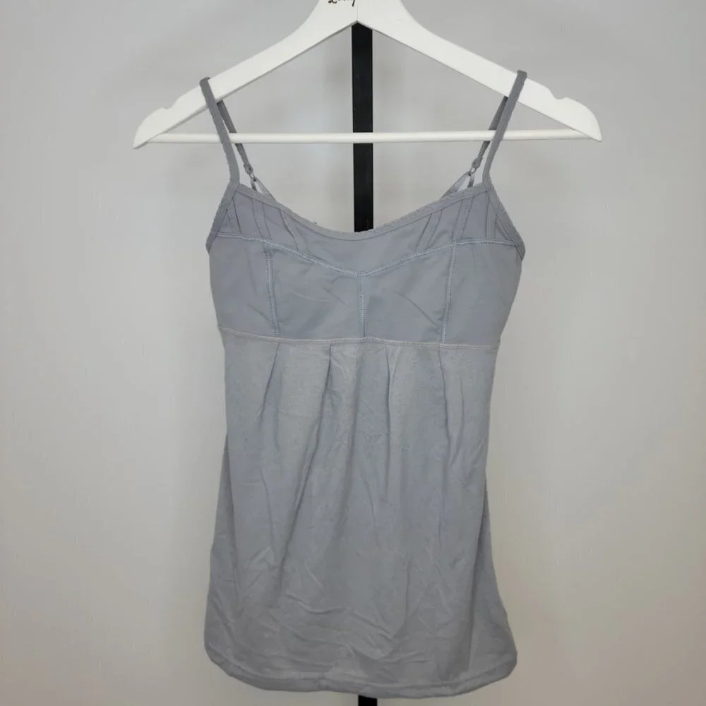 lululemon athletica Light Gray Tank Top with Built-In Shelf Bra